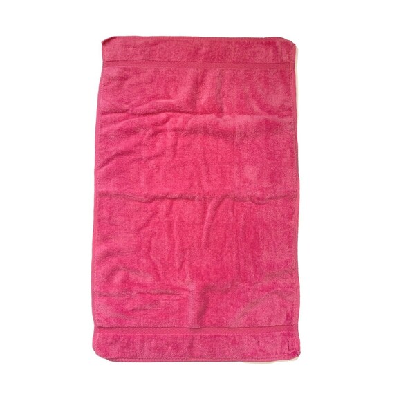 Callaway Milliken Pink Hand Towel Cotton Velour 1970 Retro Made USA Vintage - Picture 1 of 4